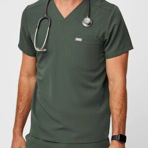 Mens Figs (Top & Bottom) Leon Scrub Top (M) and Tansen Jogger Scrub Pants (S)